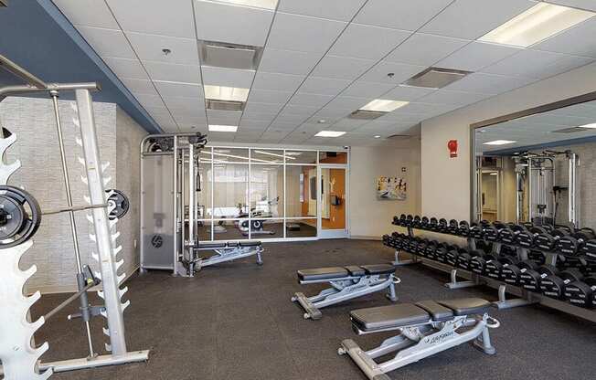 Extensive lifting equipment at Trillium Apartments, Fairfax, Virginia