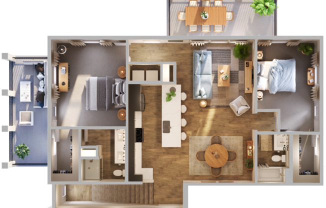 2 beds, 2 baths, 1,340 sqft, $2,150, Unit 6105