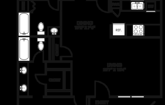 2 beds, 2 baths, 1,174 sqft, $1,395