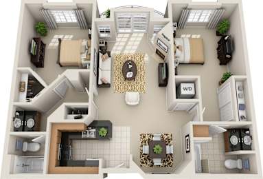 2 beds, 2 baths, 1,113 sqft, $4,260