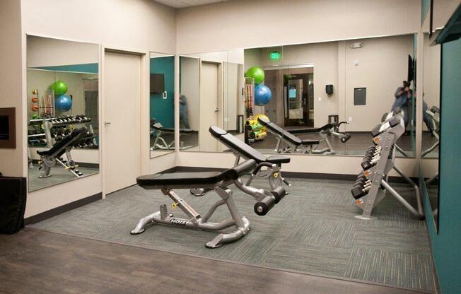Fitness Center with Separate Spin Room at Shoreview Grand, Shoreview, Minnesota