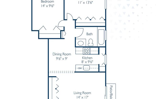 2 beds, 1 bath, 886 sqft, $1,399, Unit 03-131204