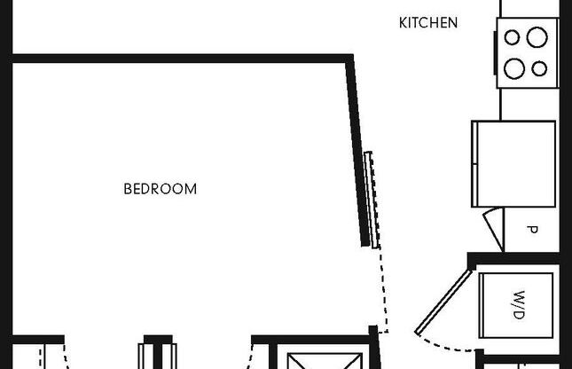 Studio, 1 bath, 589 sqft, $1,289, Unit 534