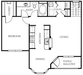 1 bed, 1 bath, 772 sqft, $1,129