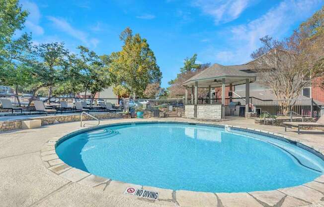Pool with a no diving sign at Great Hills, Austin, 78759 