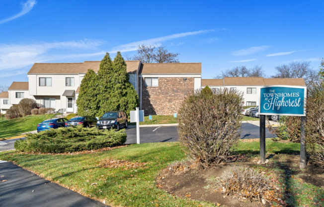 Community Entrance |  Apartments for Rent in Woodridge, Illinois | The Townhomes at Highcrest