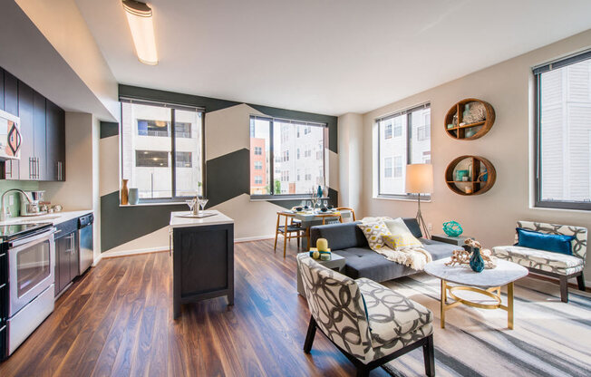 High Ceilings Living Space at The George, Wheaton, 20902