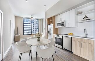 Sleek finishes meet smart design with modern cabinetry, stainless steel appliances, and finish options tailored to your style.