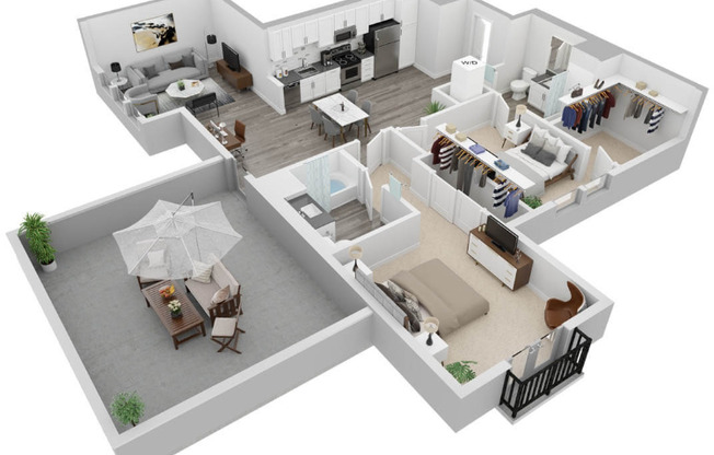 2 beds, 2 baths, 1,252 sqft, $3,620