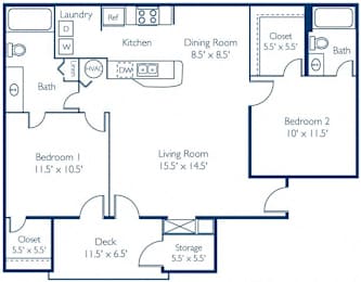 Floor Plan Two Bedroom
