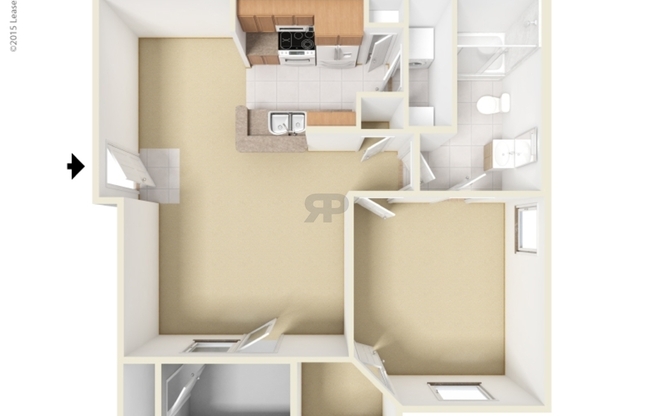 1 bed, 1 bath, 745 sqft, $1,304