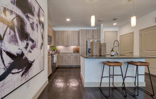 Gourmet Kitchen With Island at Retreat at the Rim, San Antonio, TX, 78287