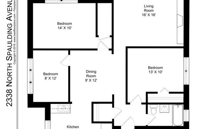 3 beds, 1 bath, 1,236 sqft, $3,295, Unit 2338-3B