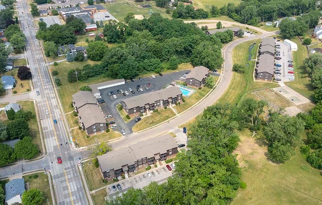 arial view of the building