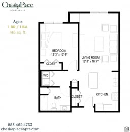 1 bed, 1 bath, 756 sqft, $1,625