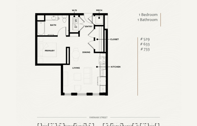 1 bed, 1 bath, 624 sqft, $1,400, Unit 733 ADA
