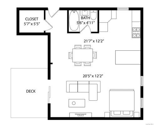 Studio, 1 bath, $2,595, Unit 3