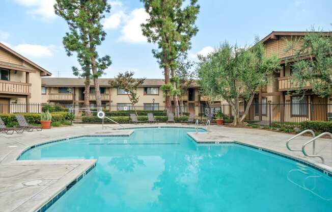 the swimming pool at our apartments