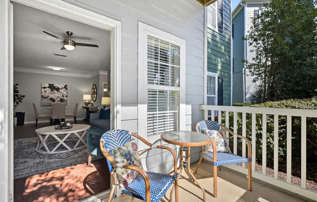 Glen of Alexander 2 chairs out on balcony