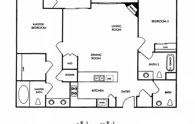 2 beds, 2.5 baths, 1,207 sqft, $3,100, Unit 8714-200