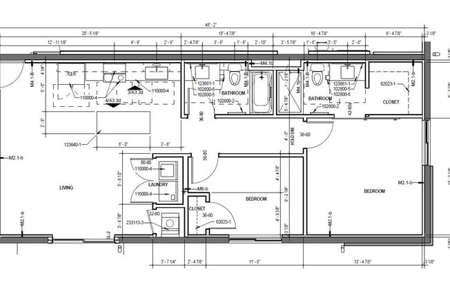 2 beds, 2 baths, 960 sqft, $1,665.6, Unit CL-105