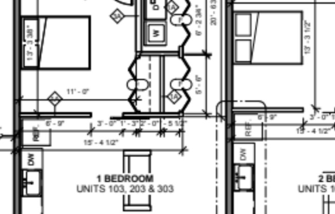 1 bed, 1 bath, 705 sqft, $2,600, Unit Unit 103