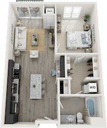 1 bed, 1 bath, 764 sqft, $1,919