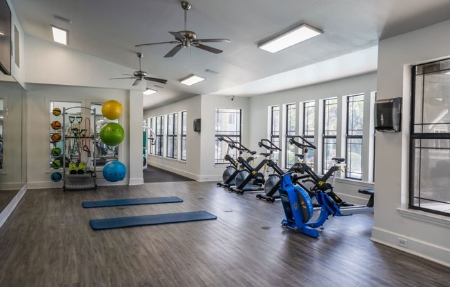 Get strong in our 24-hour fitness center!   at The Monroe Apartment Homes, Tallahassee, FL, 32303