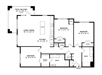 3 beds, 2 baths, 1,450 sqft, $2,650