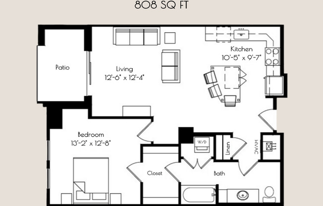 1 bed, 1 bath, 808 sqft, $1,700, Unit 8310 Globe Drive - 124
