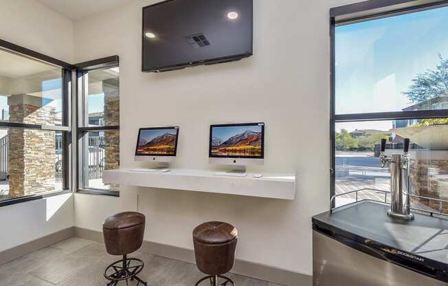 Computers and remote work stations at Ascent North Scottsdale, Phoenix