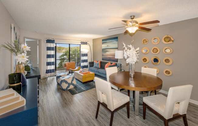 Dining Area With Living Room at Water's Edge, Florida, 33351