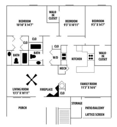 3 beds, 2 baths, 1,369 sqft, $1,875