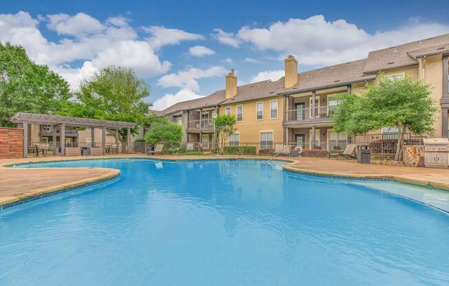 a small house in a pool of water