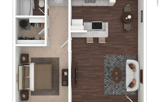 1 bed, 1 bath, 726 sqft, $2,075