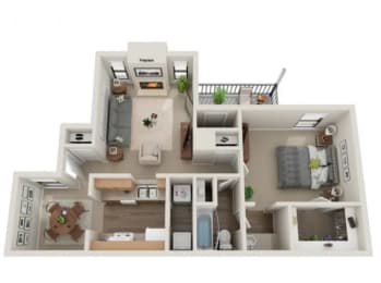 1 bed, 1 bath, 719 sqft, $1,277