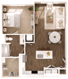 1 bed, 1 bath, 767 sqft, $1,544