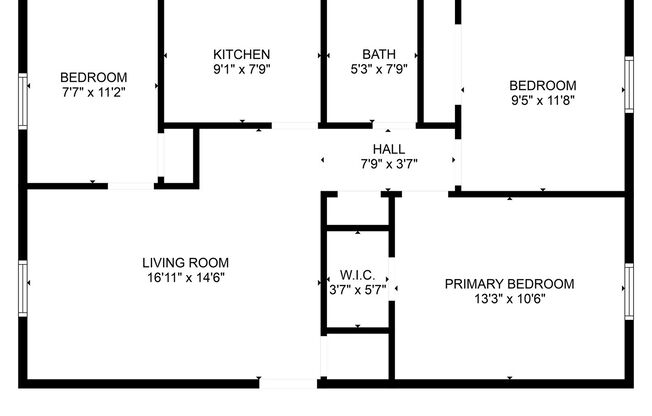 3 beds, 1 bath, $1,105, Unit 1620 #17