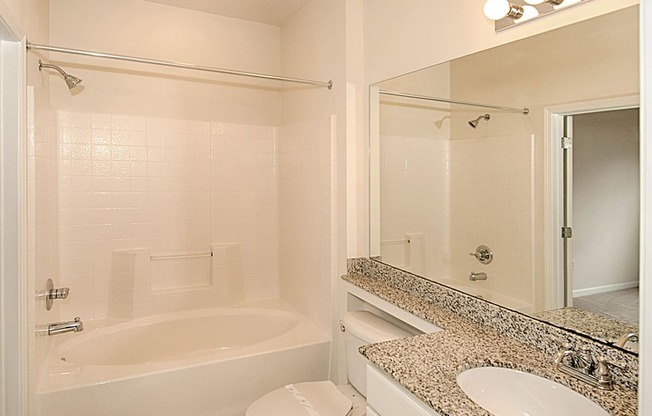 bathroom with garden tub