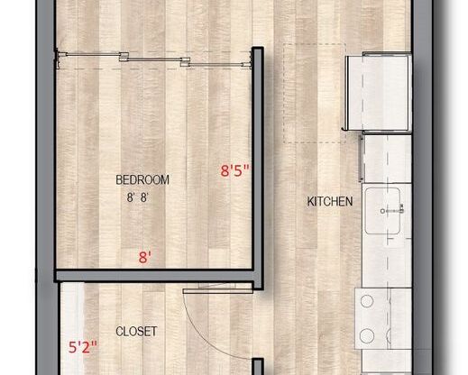 1 bed, 1 bath, 552 sqft, $2,099, Unit Unit 709