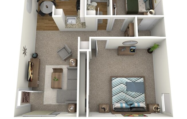 2 beds, 1 bath, 640 sqft, $1,879