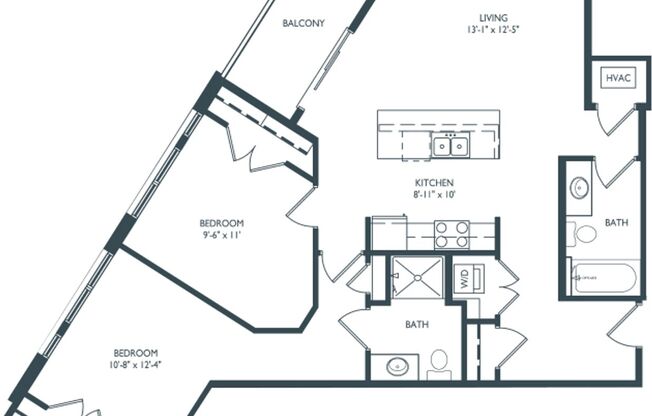 2 beds, 2 baths, 1,029 sqft, $2,425, Unit 217