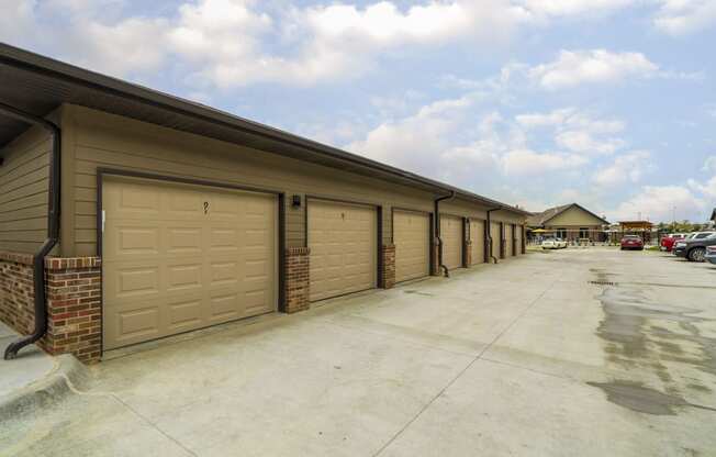 Detached garage parking available at WH Flats new luxury apartments in south Lincoln 68516