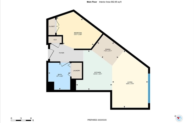 1 bed, 1 bath, 597 sqft, $2,650, Unit 416