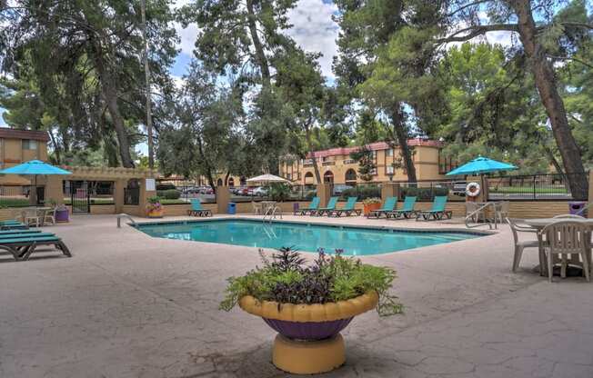Pool & Pool Patio at The View At Catalina Apartments in Tucson, AZ