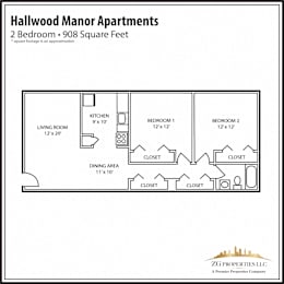2 beds, 1 bath, 920 sqft, $1,200