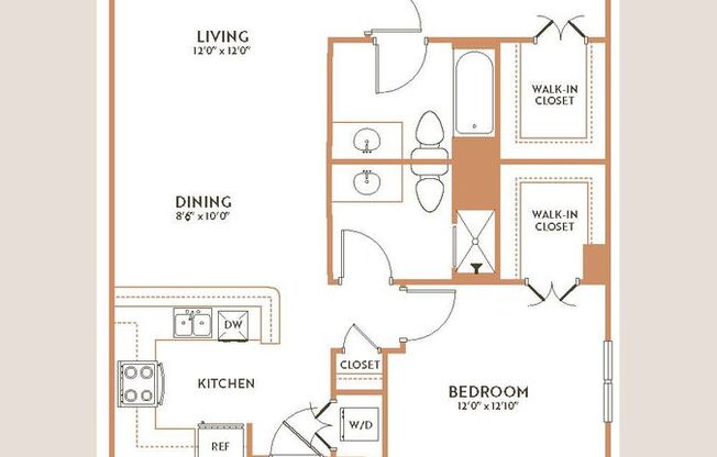 2 beds, 2 baths, 1,137 sqft, $2,900, Unit 1609