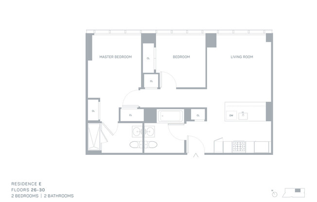 2 beds, 2 baths, $6,064, Unit 27E