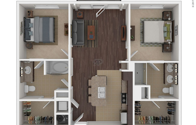 2 beds, 2 baths, 1,008 sqft, $2,218