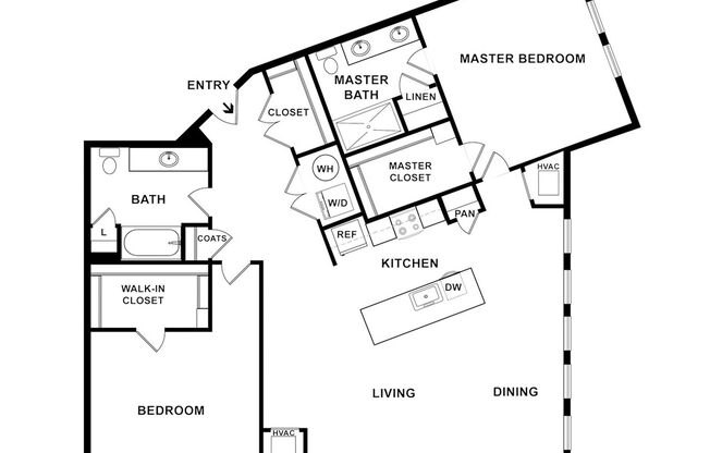 2 beds, 2 baths, 1,418 sqft, $3,495, Unit C-241